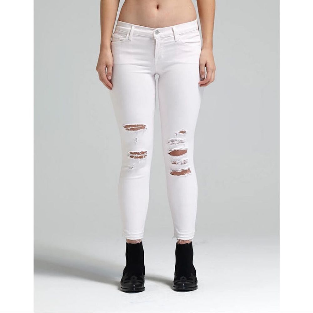 JBRAND-CROPPED Orchid Ice Distressed Ankle Mid-Rise Jeans (Size:29)